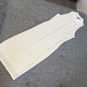 Express Cream Lace Midi Dress